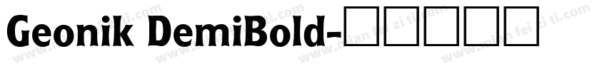 Geonik DemiBold字体转换